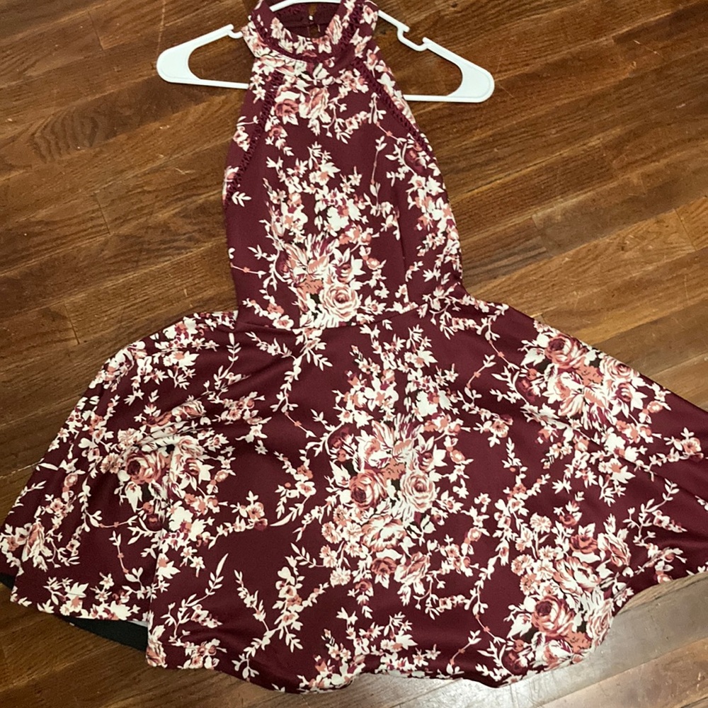 Juniors high neck dress